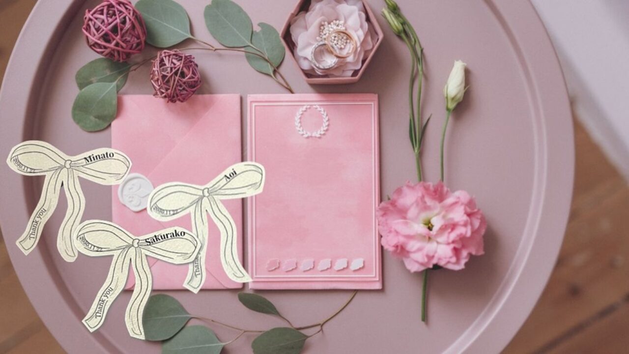まみや様専用】席札 リボン タグ風 数量限定＊シルクリボン 席札